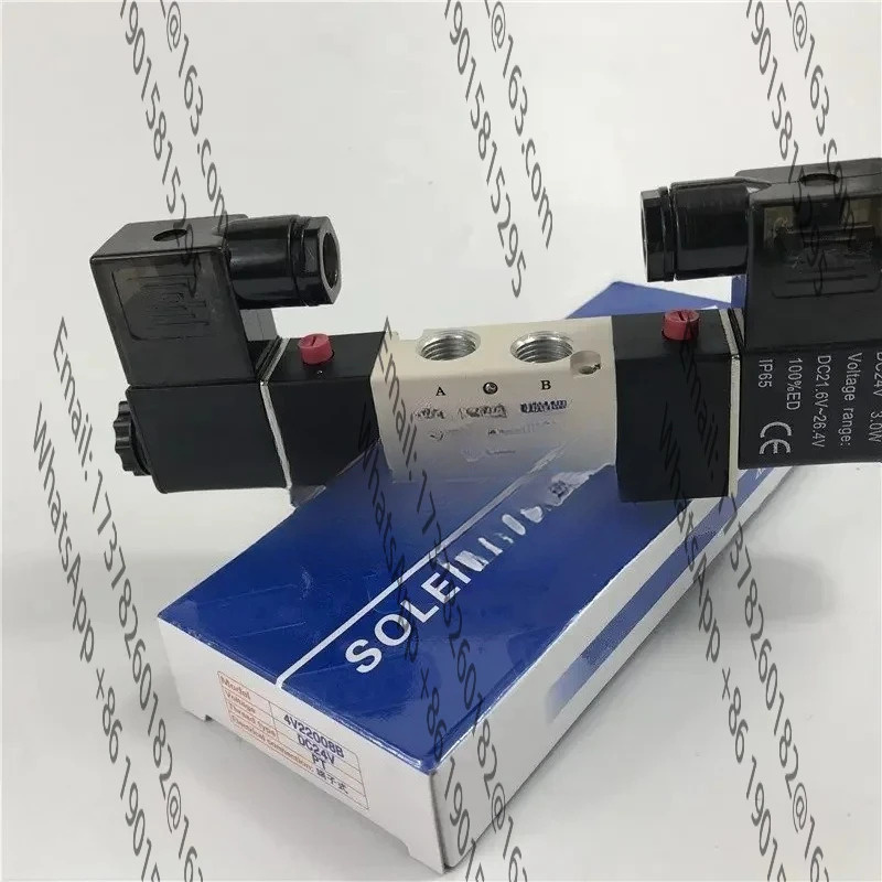 3pcs 전자기 밸브 4V220-06 4V22006A/B 2위치 5방향 이전기 제어 방향