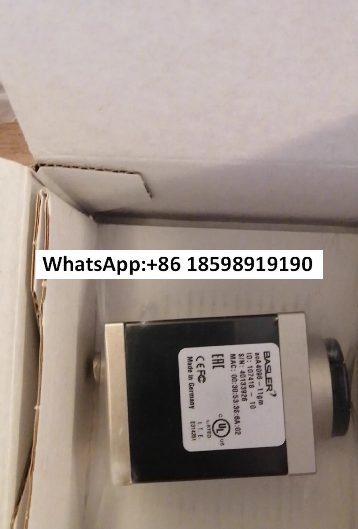 독일된 acA4096 11GM호환 gc 산업카메라 기능 패키지