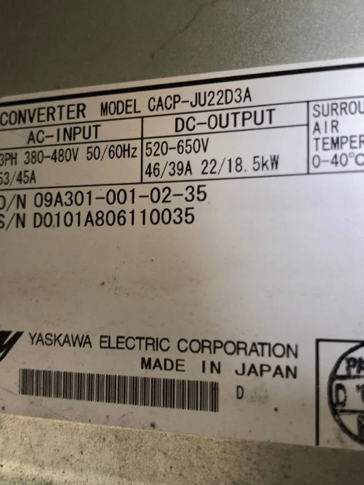 Yaskawa 드라이브 CACP-JU22D3A 오리지널