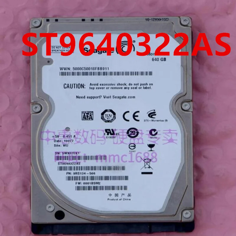 씨게이트 640GB SATA오리지널 하드 2.5 인치 5400RPM 8MB 노트북 HDD ST9640322AS ST9640423AS