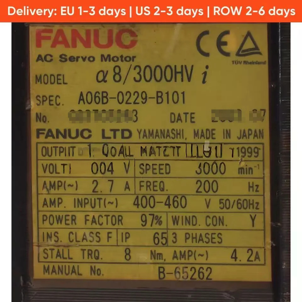A06B-0229-B101 Fanuc 서보모터 리퍼 완료 Ok A06B 0229 B101