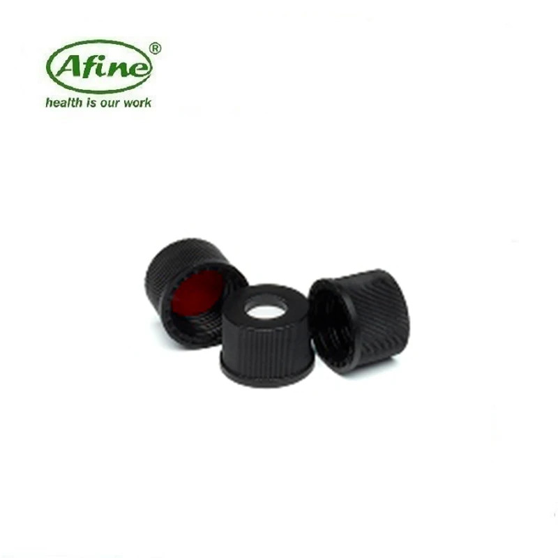 AFINE Agilent 5183-4442 블랙 스크류 탑 캡 레드 PTFE/화이트 실리콘 셉타 100/pk 8-425mm 2 mL