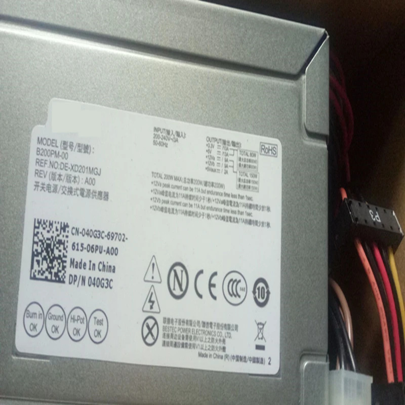 델 V3800 3900 3905 3901 3902 200W 전원공급장치 B200PM-00 40G3C HU200PM-00 RN8M7 HK300-16FP PSU 신