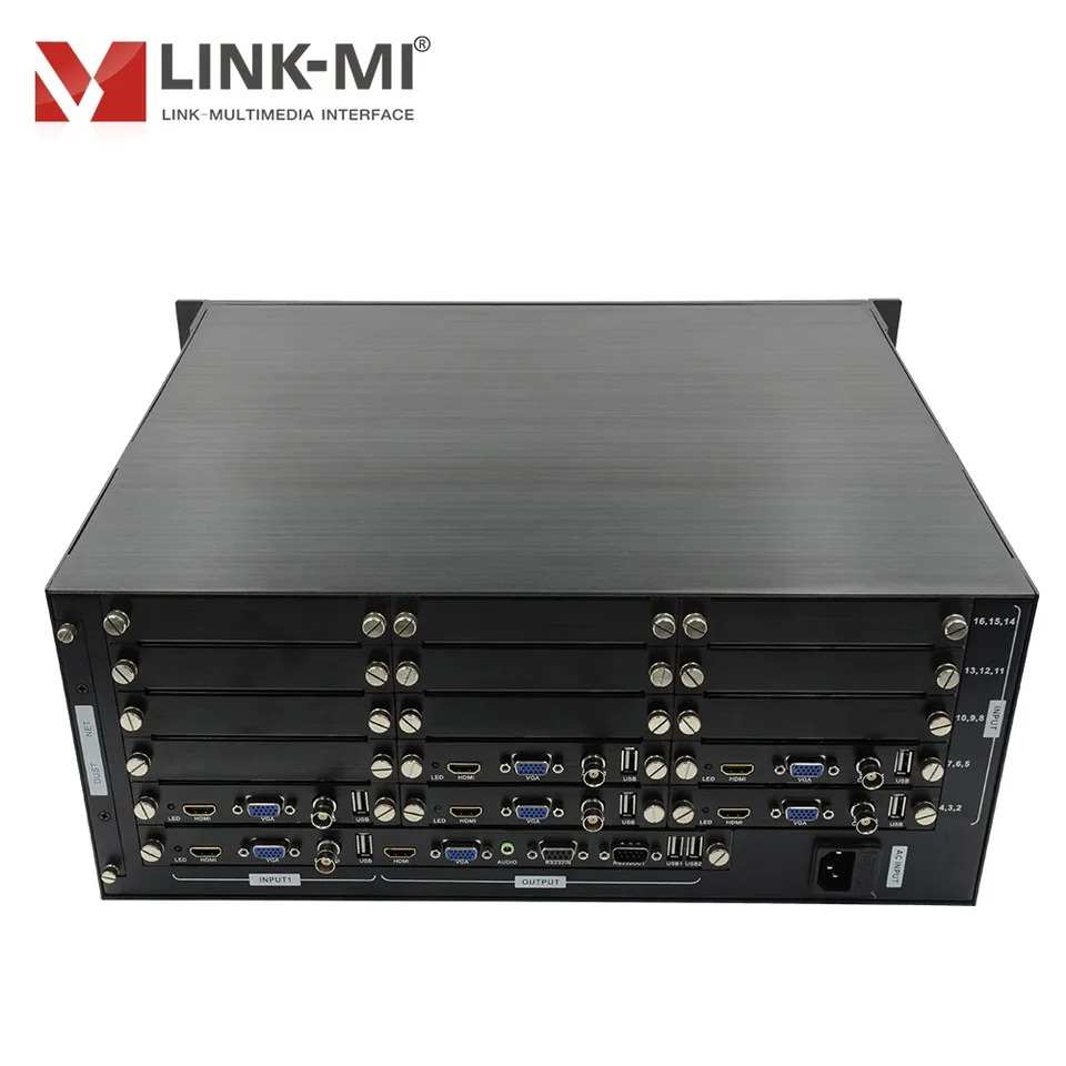 LINK-MI 6x1 멀티 뷰어 HDMI VGA CVBS 1080p HD 비디오 멀티플렉서 PIP 지지대 어디서나 이미지