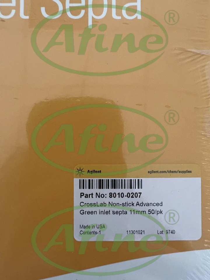 AFINE Agilent 8010-0207 논스틱 고급 녹색 입구 셉타 11mm 50/pk