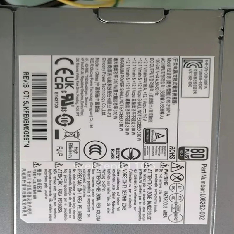 hp호환 400 480 G4 600 680 G3 800 880 PSU 4핀 310W 전원공급장치 D19-310P1A L08262-002 PA-2251-5 D16-250P1A D1