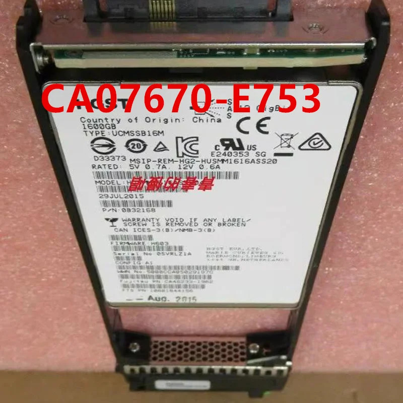 FUJITSU오리지널 솔리드 스테이트 드라이브 CA07670-E753 CA46233-1962 1.6TB 2.5 인치 SAS SSD 거신