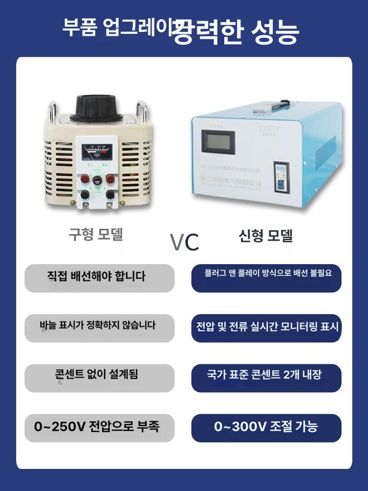 소형 변압기 디지털 조정기 교류 전류 파워서플라이 가변 전압조절기 강압기 산업용 - 상세 이미지 3