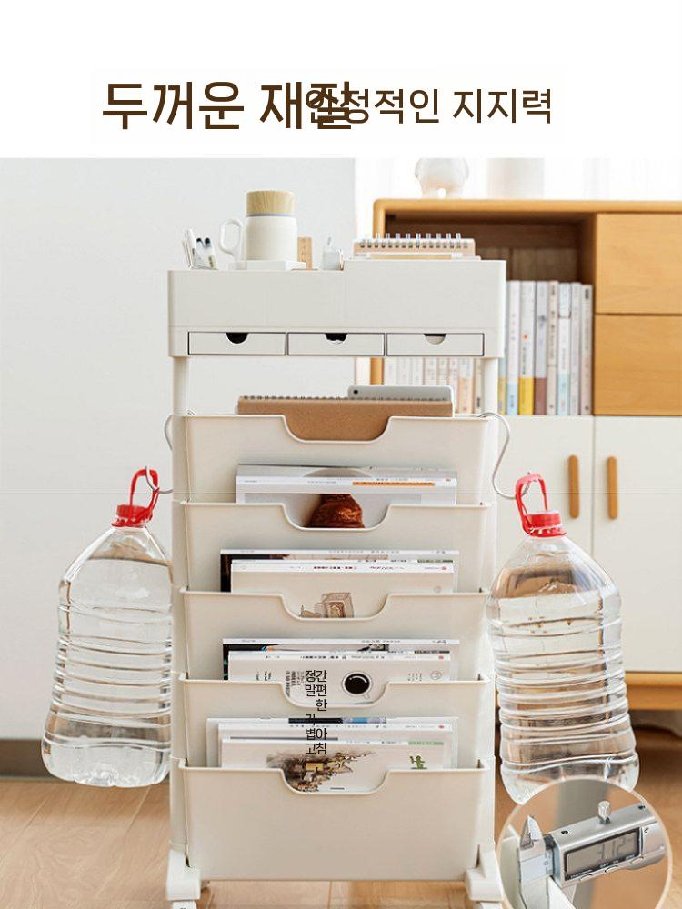 책상밑수납 트롤리 이동식 정리함 데스크 카트 수납함 북카트 서랍장 - 상세 이미지 2