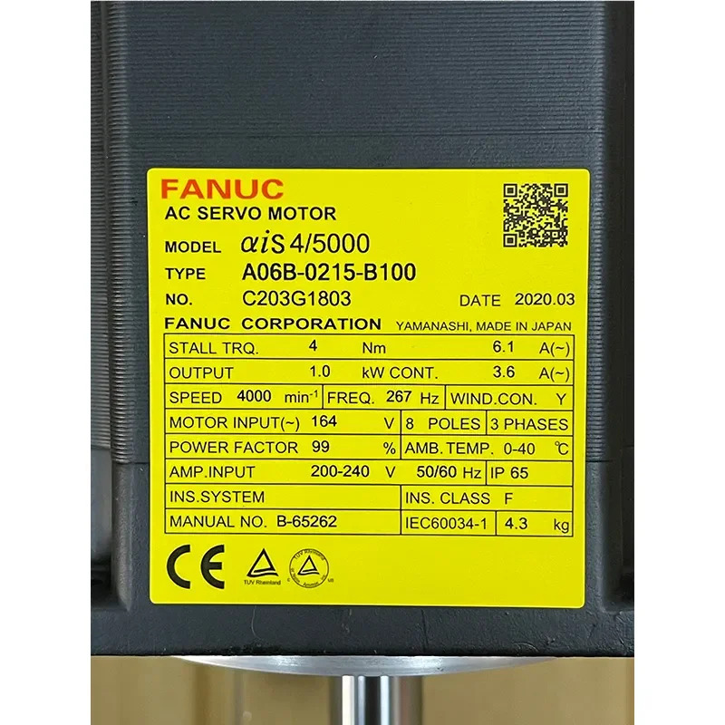 A06B-0215-B100 Fanuc AC 서보모터 12개월 A06B 0215 B100