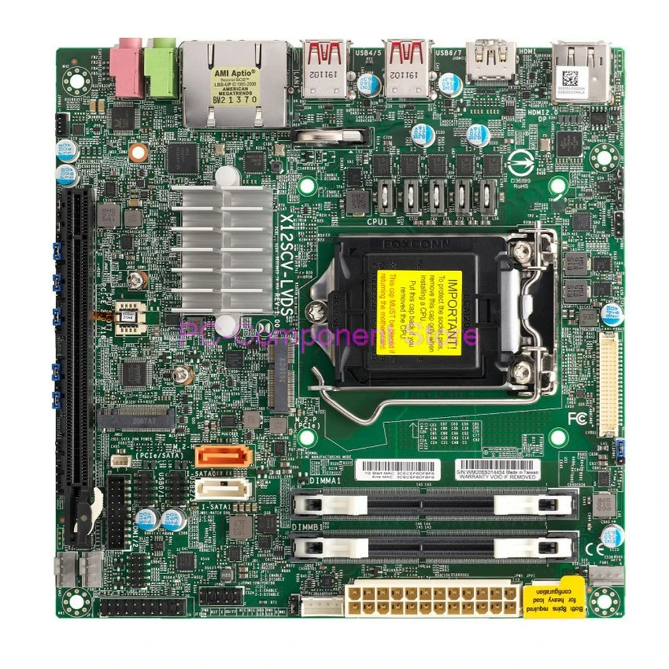 Supermicro ITX NAS SODIMM 지원서버 마더보드 W-1200 X12SCV-LVDS