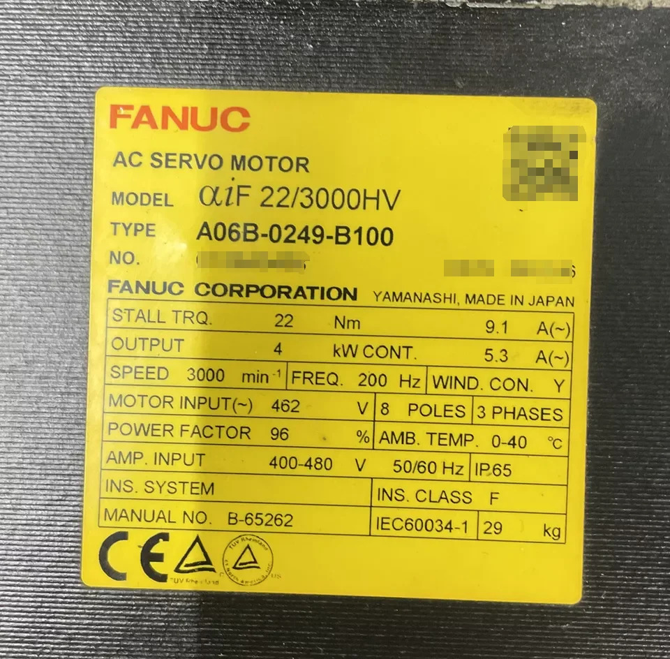 A06B-0249-B100 Fanuc 서보모터 리퍼 완료 Ok A06B 0249 B100