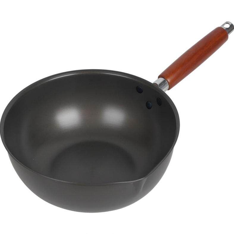 무쇠웍 팬 37cm 볶음 후라이팬 뚜껑 튀김팬 중화팬 주물 철제 웍팬 딥팬 - 상품 이미지
