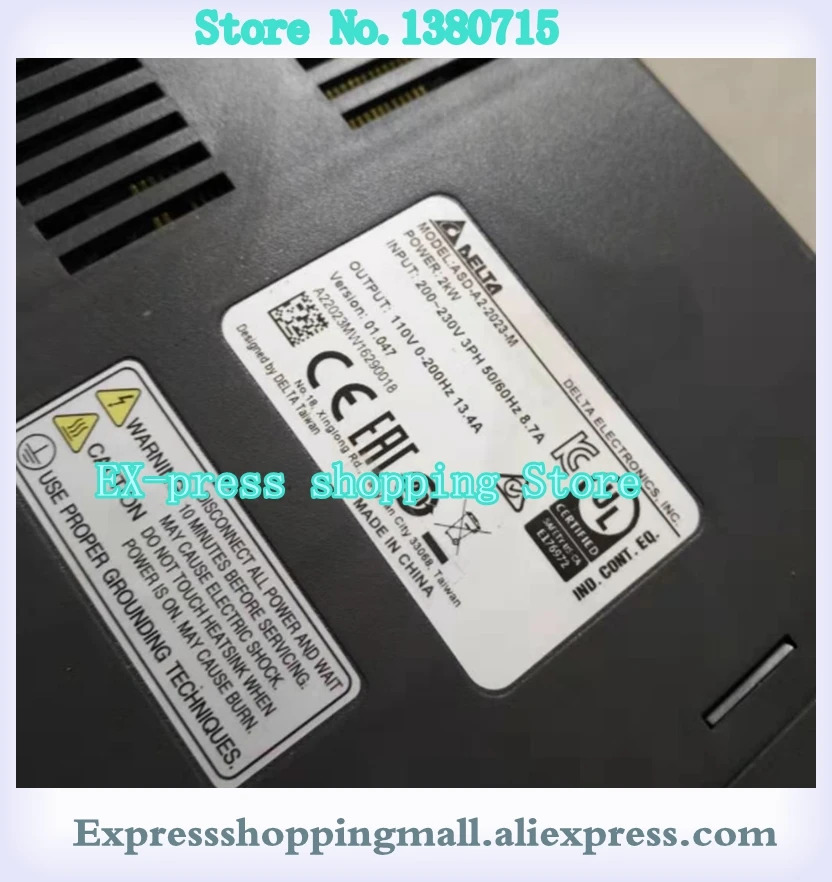 원본 ASD-A2--M 3ph 220V 2KW 13.4A CANopen E-CAM AC 서보 드라이브 완전 제어