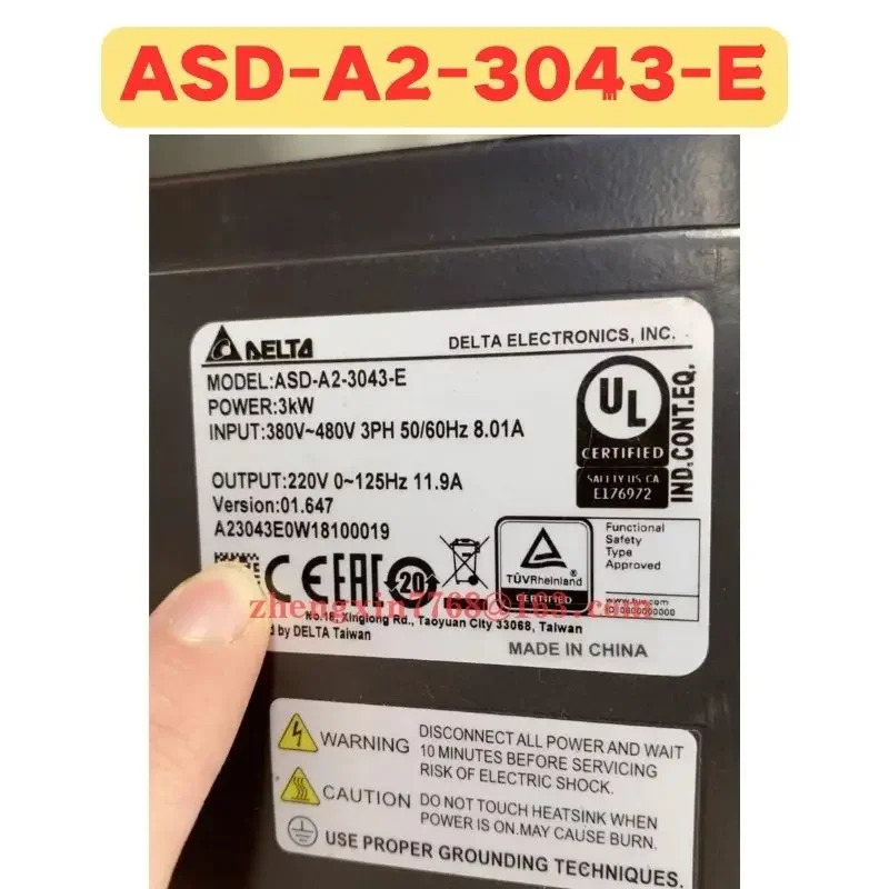 리퍼 서보 드라이브 ASD-A2-3043-E ASD A2 3043 E 정상 기능 완료