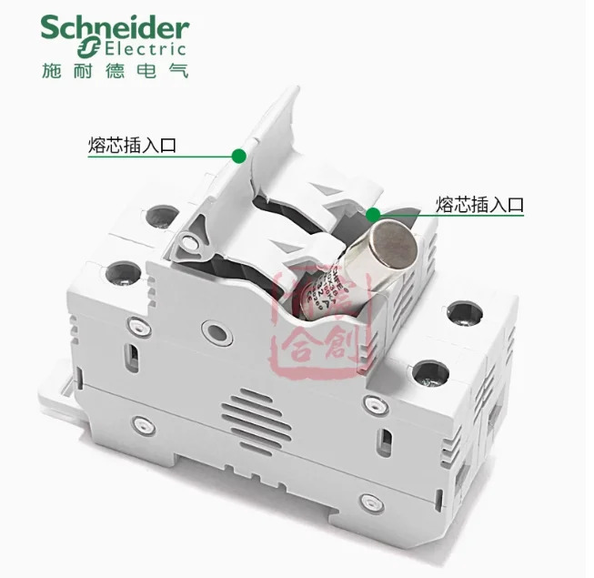 SCHNEIDER 퓨즈 베이스 DIN 레일 장착 2P 1A 2A 4A 6A 10A 16A 20A 25A 32A 3P