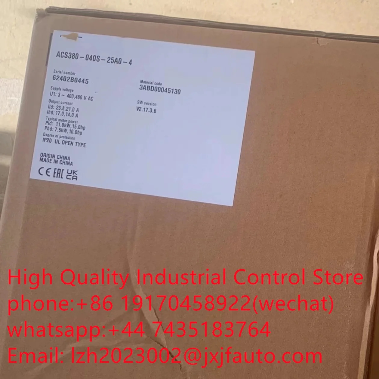 ACS380 시리즈 VCS380-040S-09A4-4 납품 3ABD00045127