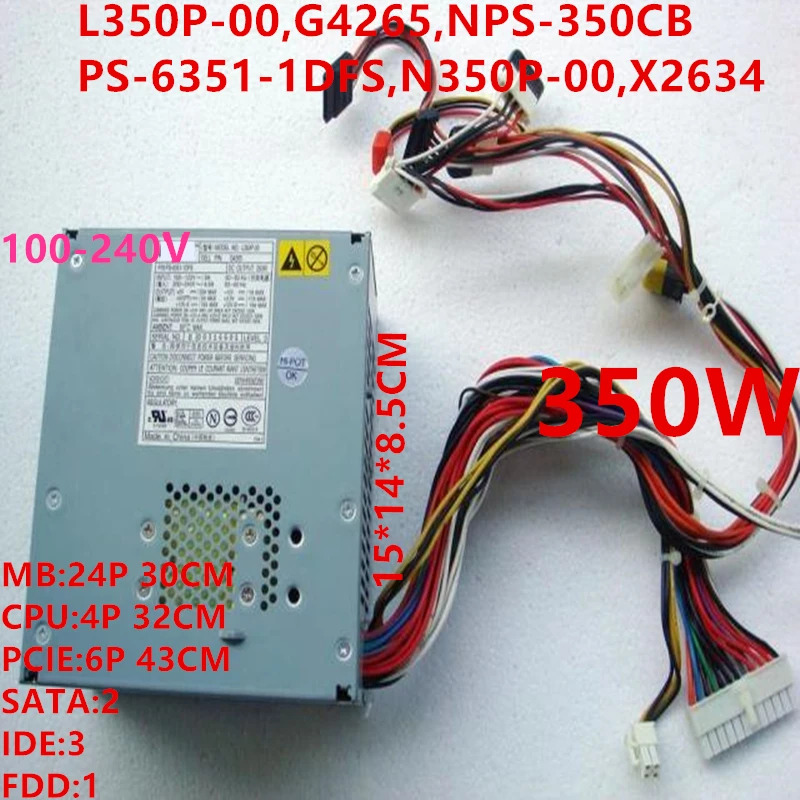 델 370 8400 PSU 정격 350W 피크 450W 전원공급장치 L350P-00 G4265 NPS-350CB PS-6351-1DFS N350P-00 X2634 신