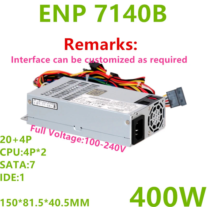 인핸스오리지널 PSU ITX 12V K39 S3 FLEX NAS 소형 1U 400W 전원공급장치 ENP-7140B ENP 7140B 신
