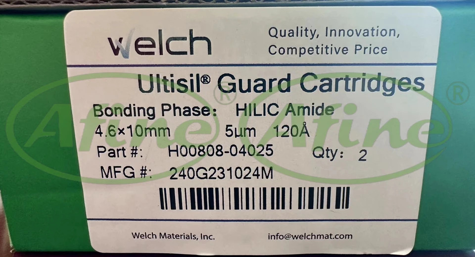 AFINE Welch ULTISIL HILIC DE 카트리지 3 m 120 2.1x10mm H00808-23010 5 4.6x10mm H00808-04025