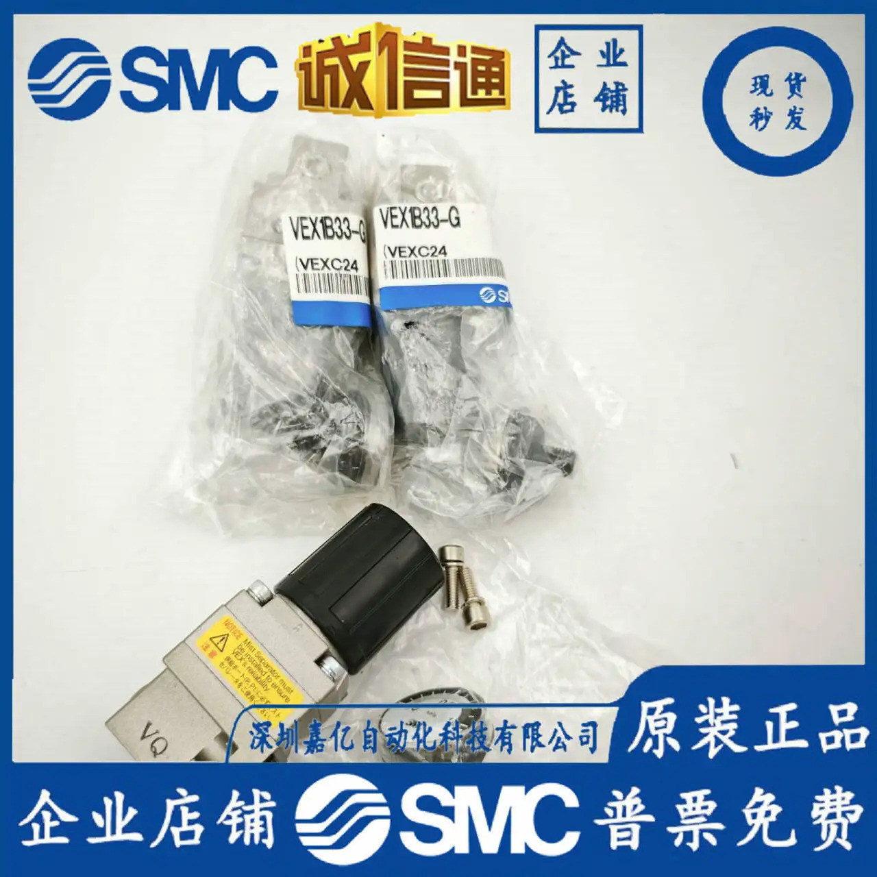 SMC 오리지널 솔레노이드 밸브 VEX1B33-G VEX1B33-01/M5 VEX1A33 공압 부품