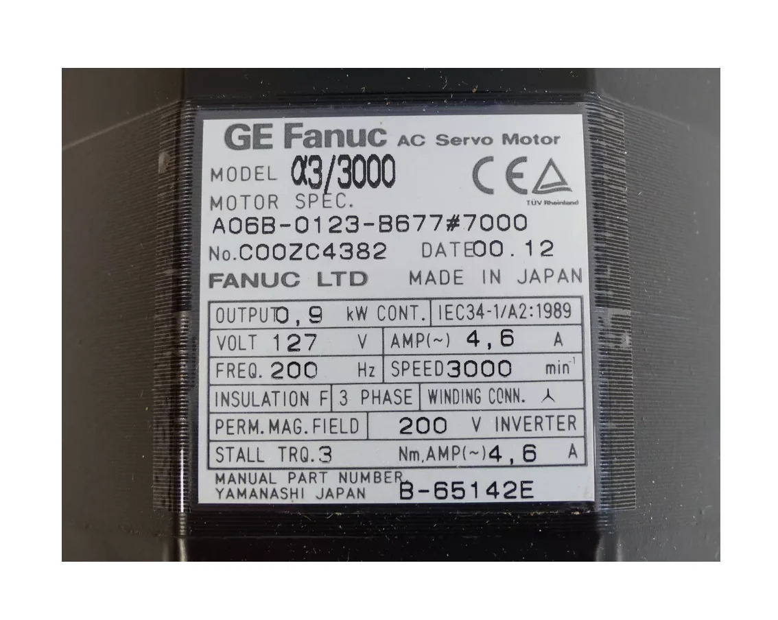 A06B-0123-B677 Fanuc 서보모터 Ok A06B 0123 B677 리퍼 완료
