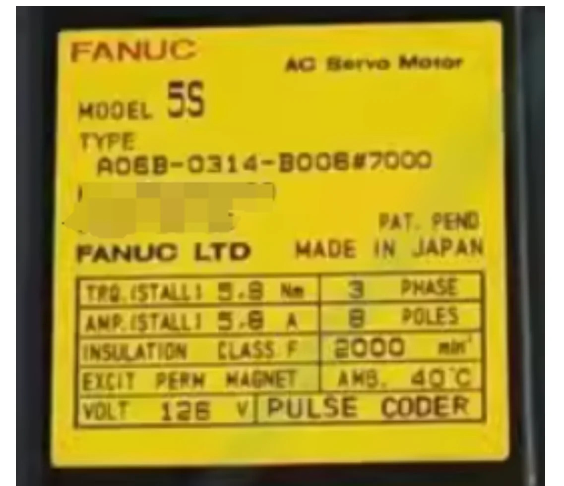 A06B-0314-B006 Fanuc 서보모터 리퍼 완료 Ok A06B 0314 B006