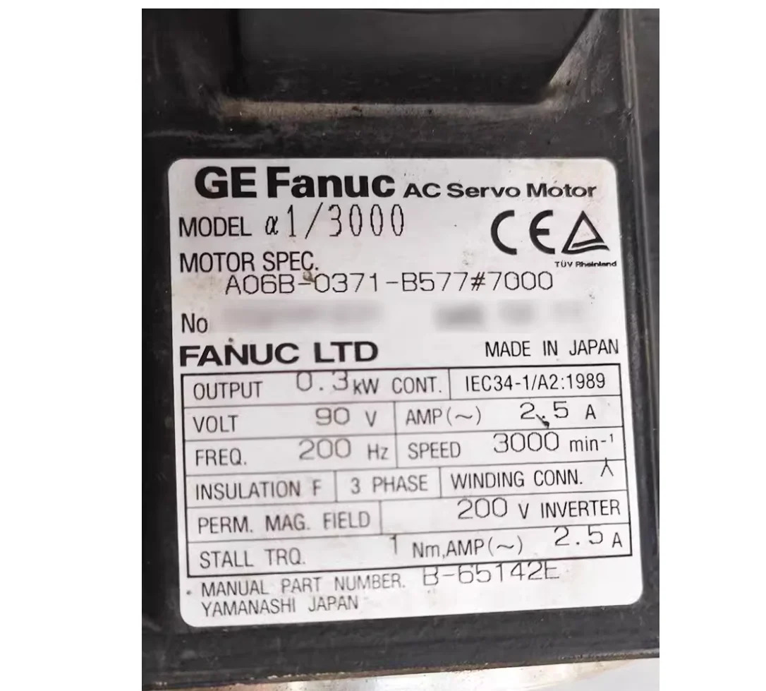 A06B-0371-B577 Fanuc 서보모터 Ok A06B 0371 B577 리퍼 완료