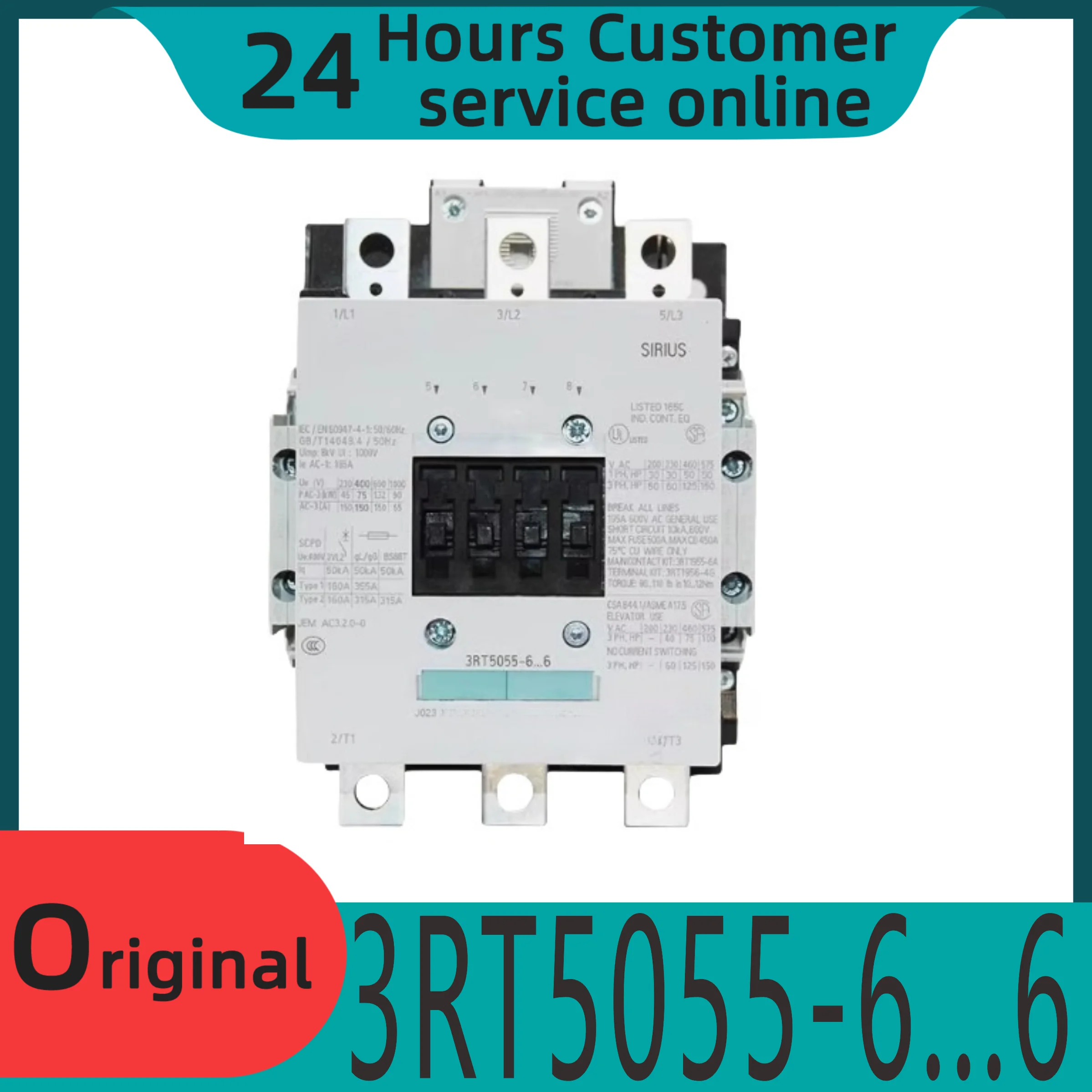 오리지널 접촉기 3RT5055-6... 6 6AF36 110V 127V 6AP36 185A