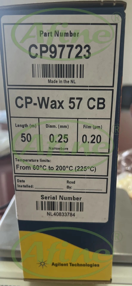 AFINE J W CP-Wax 57 CB 컬럼 CP9772350 m 0.25mm 0.20 Agilent 589068907820789088608890 7 인치 랙