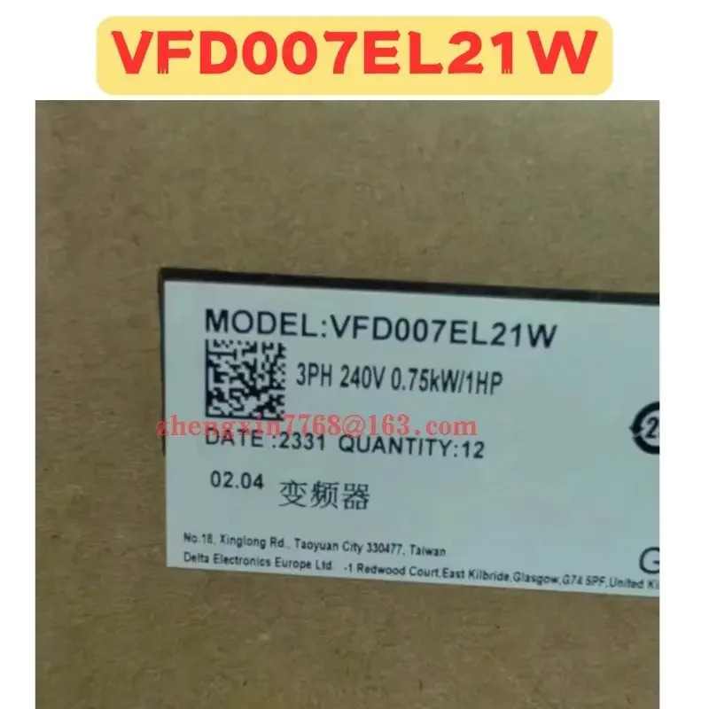 오리지널 주파수 변환기 VFD007EL21W 신