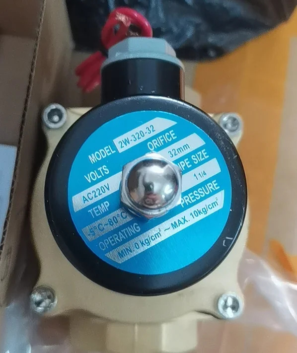 2W-250-25 1인치 솔레노이드 밸브 배수 2W-320-32 구리선 링 고무 다이어프램 220V 24V