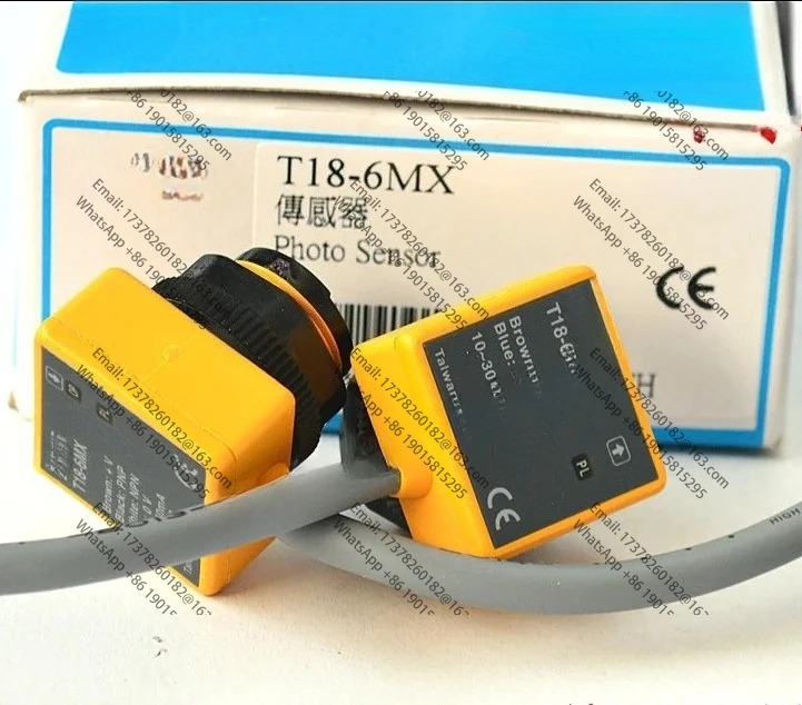 1set T18-6MX 스루 빔 M18 NO 초단 Ttubular 광전스위치 센서 원본