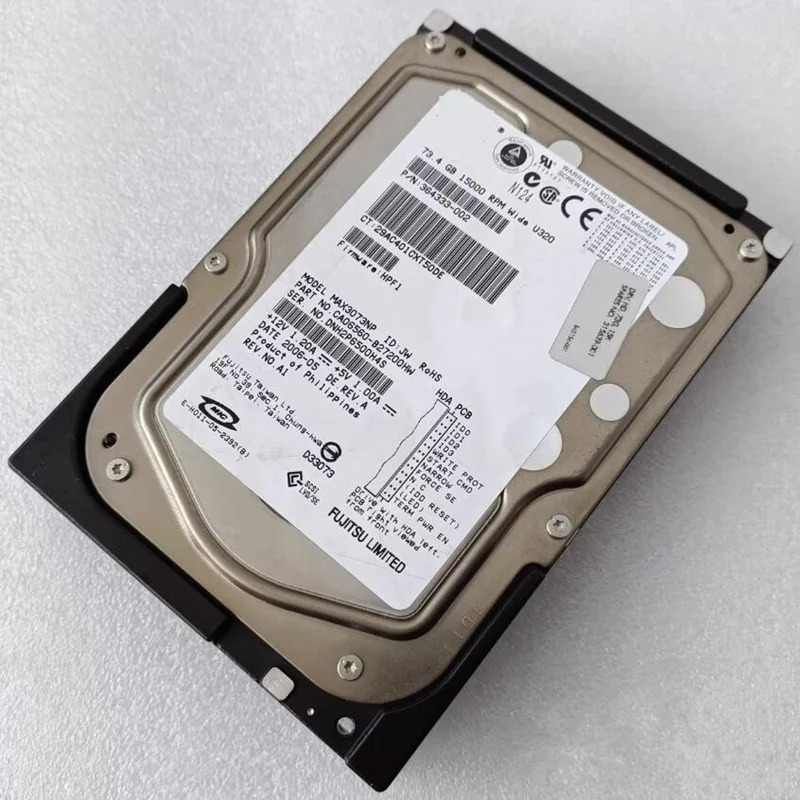 FUJITSU오리지널 하드 73.4GB 68 핀 SCSI 3.5 인치 15K 8MB 서버 HDD MAX3073NP 315639-001 364333-002 거신