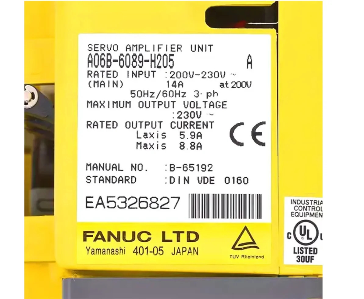A06B-6089-H205 Fanuc 서보 드라이브 증폭기 12개월 A06B 6089 H205