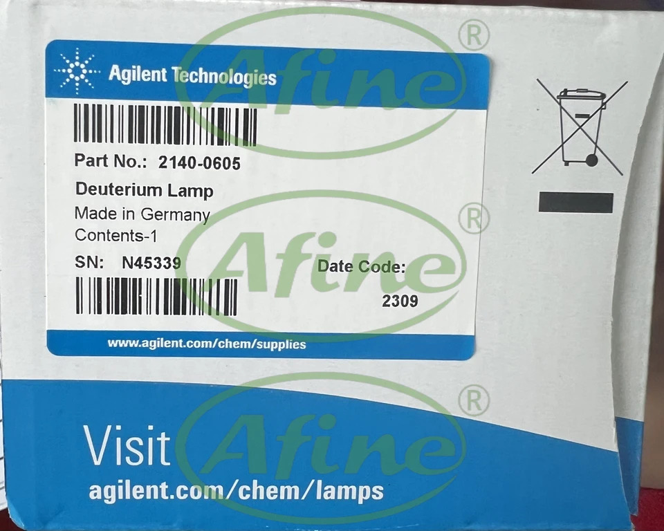 AFINE 2140-0605 중수소 램프 UV-Vis 8454 Agilent 8453 분광계