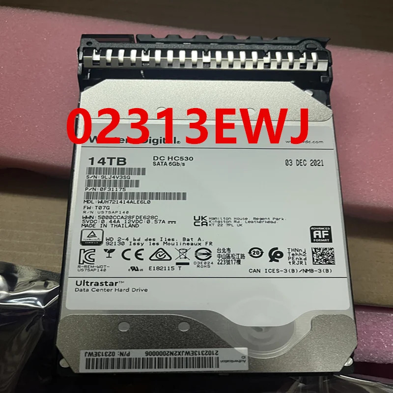 화웨이호환 2283V3 오리지널 하드 14TB SATA 3.5 인치 7200RPM 256MB 서버 HDD 02313EWJ N14TST7W3DS WUH7214ALE6LO