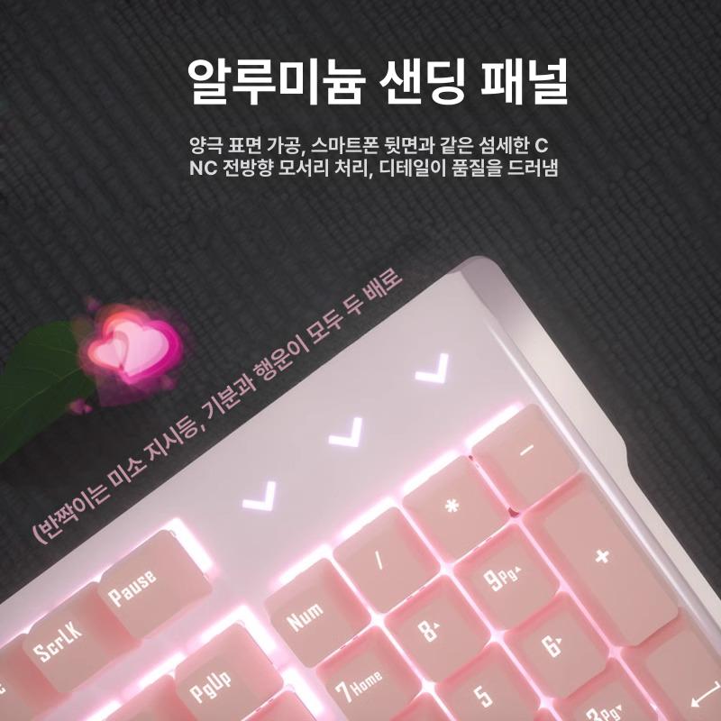 투명 게이밍키보드 게임용 카보드 키캡 아크릴 타이핑 청축 스위치 풀윤활 텐키리스 - 상세 이미지 3