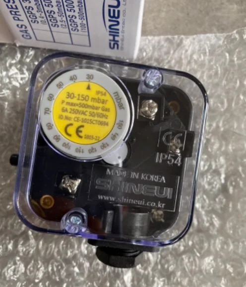 SHINEUI 압력 풍압 스위치 SGPS 50V 2.5-50mbar 150V 30-150mbar 500V 100-500mbar 3V 10V