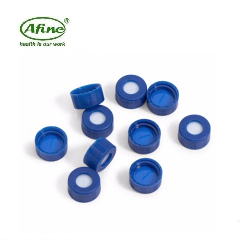 AFINE Agilent 5183-2076 블루 스크류 탑 바이알 캡 프리슬릿 PTFE/실리콘 100/Pk 2 ml