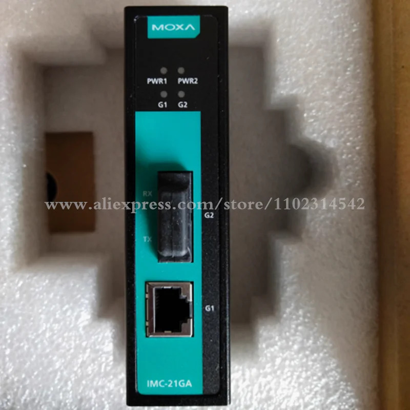 MOXA IMC-21GA-LX-SC 오리지널 단일 모드 기가비트 광섬유 트랜시버 SC 인터페이스
