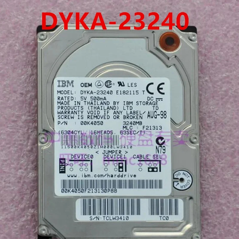 IBM DKLA-24320 DYKA-23240 DKLA-23240 DBCA-203240 오리지널 리퍼 하드 4.32GB 3.25GB IDE 2.5 인치 노트북 HDD