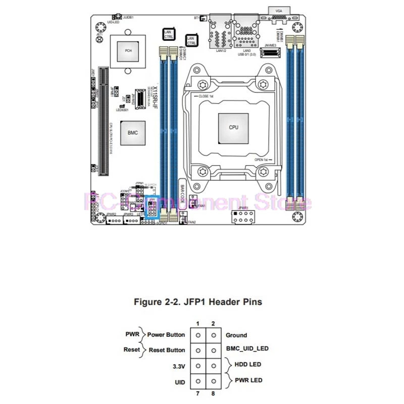 NAS 단방향 서버 마더보드 X11SRi-IF Supermicro MINI-ITX C422 LGA2066 신