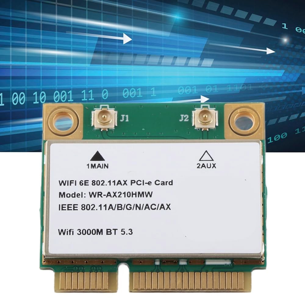 AX210HMW Wi-Fi 카드, 5374M 6E 무선 블루투스 트라이밴드 5.2, 내부 네트워크 MU-MIMO 노트북용 모듈, 6GHz 카드 미니 PCIE - 상세 이미지 2