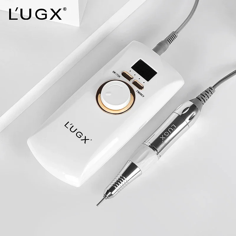 LUGX 601 30000 rpm 네일 장비 프로 아크릴 무선 충전식 전기 휴대기계 드릴