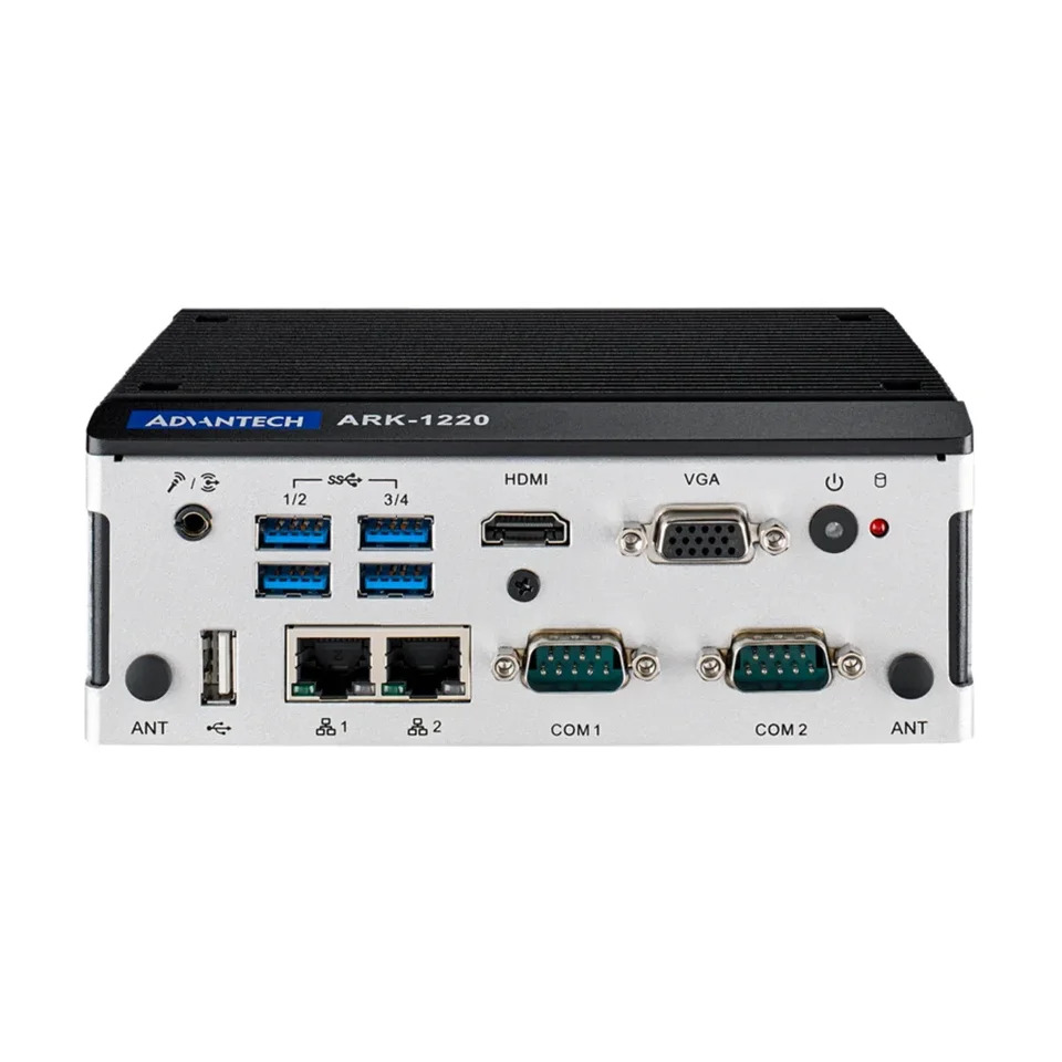 Advantech ARK-1220F 아톰 E3940 QC SoC 절연 GbE COM DIO 포트 DIN 레일 팬리스 산업미니 컴퓨터 PC