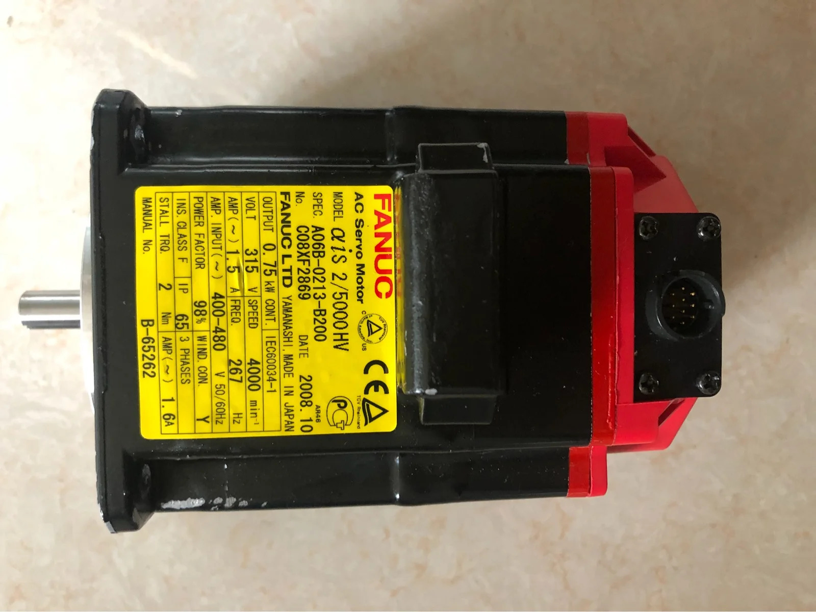 A06B-0213-B200 CNC 기계Fanuc AC 서보모터 리퍼 완료 A06B 0213 B200