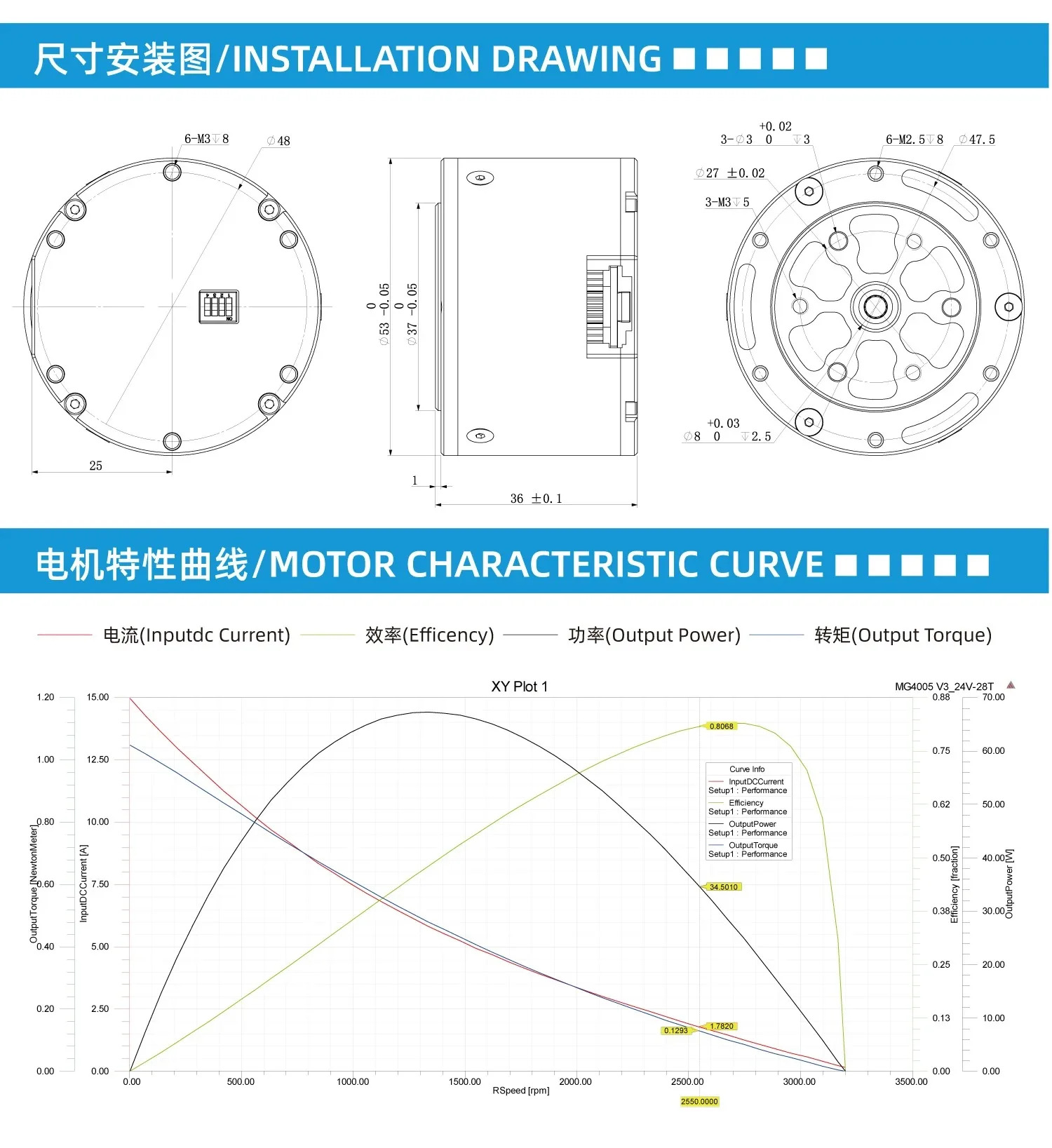 MG5010E-i10 듀얼 인코더 내장 드라이버 정밀 기어 브러시리스 암 조인트