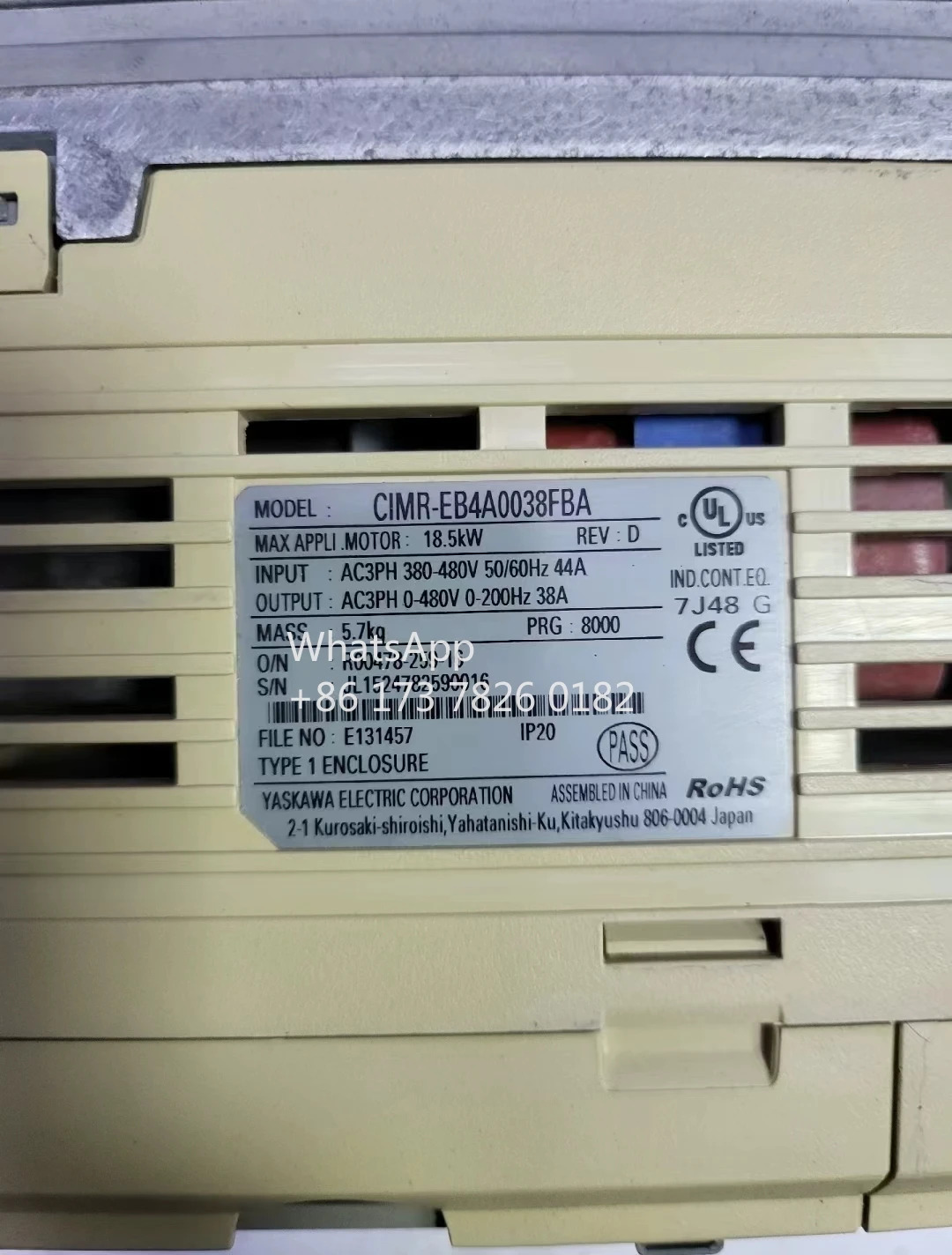 CIMR-EB4A0038FBA 리퍼 E1000 인버터 18.5kW 기능 OK
