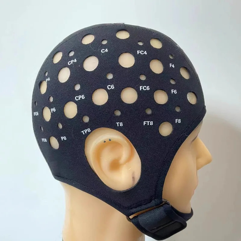 두꺼운 EEG 캡 전극 중간층 표준 경두개 포지셔닝 캡을 설정할 수 있습니다.